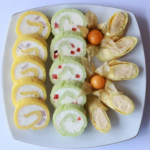 Asorti cașcaval, Rulete colorate